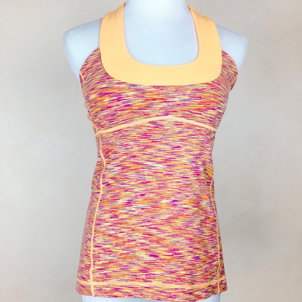 Lululemon Scoop Neck Tank Top Space Dye Tang Sz 8